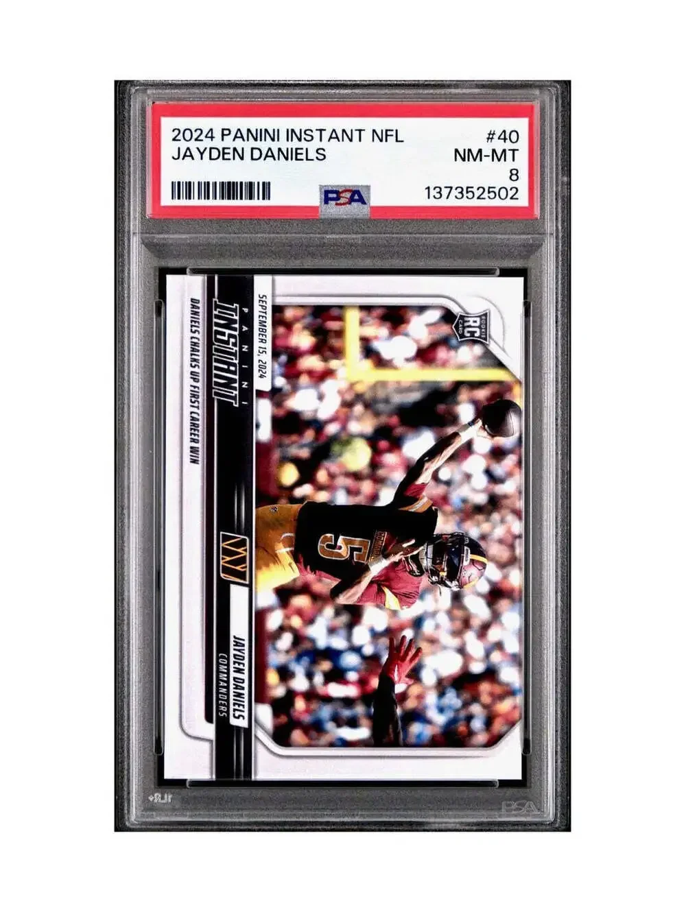 Jayden Daniels Rookie 2024 Panini Instant NFL #40 PSA 8 NM-MT